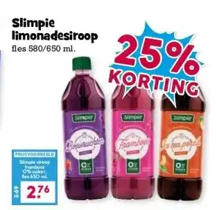 Boon`s Markt Slimpie limonadesiroop aanbieding