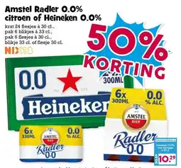 Boon`s Markt Amstel Radler 0.0% citroen of Heineken 0.0% aanbieding