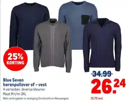 Makro Blue Seven herenpullover of vest aanbieding