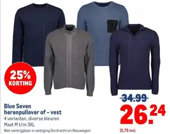 Makro Blue Seven herenpullover of vest aanbieding