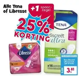 Boon`s Markt Alle Tena of Libresse aanbieding