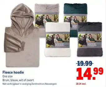Makro Fleece hoodie aanbieding