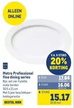 Makro Metro Professional fine dining series aanbieding