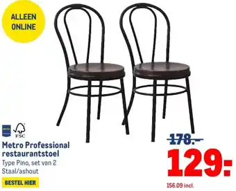 Makro Metro Professional restaurantstoel aanbieding