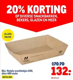 Makro Notpla snackbakjes A50 aanbieding