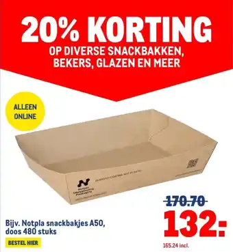 Makro Notpla snackbakjes A50 aanbieding