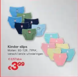 Kik Kinder slips aanbieding