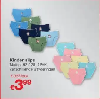 Kik Kinder slips aanbieding