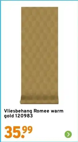 GAMMA Vliesbehang Romee warm gold 120983 aanbieding