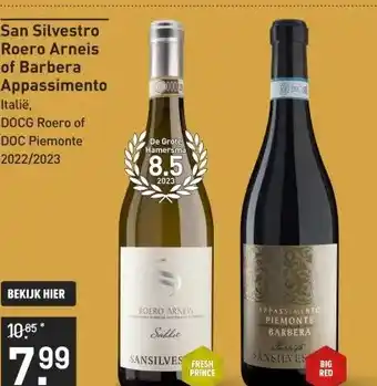 Gall & Gall San Silvestro Barbera Appassimento 75CL aanbieding