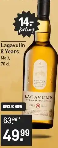 Gall & Gall Lagavulin 8 Years 70CL aanbieding