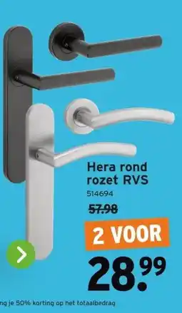 GAMMA Hera rond rozet RVS aanbieding