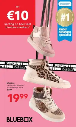 Scapino bluebox panterprint sneakers aanbieding