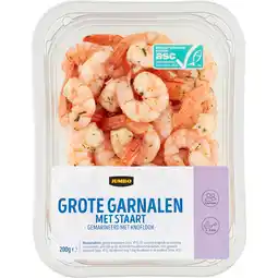 Jumbo Jumbo Gemarineerde Grote Garnalen met Staart 200 g aanbieding