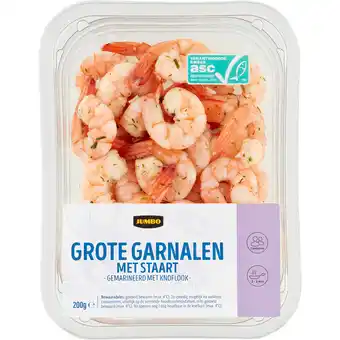 Jumbo Jumbo Gemarineerde Grote Garnalen met Staart 200 g aanbieding