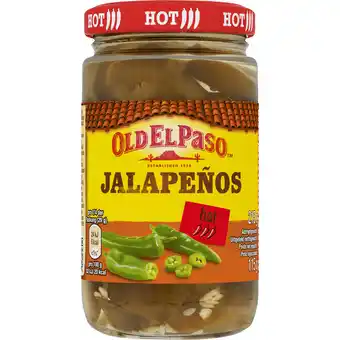 Jumbo Old El Paso Sliced Jalapeños Hot 215g aanbieding