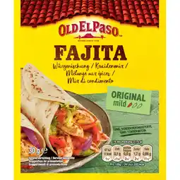 Jumbo Old El Paso Kruidenmix Fajitas Original Mild 30 g aanbieding