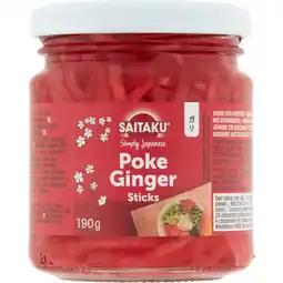 Jumbo Saitaku Poke Ginger Sticks 190 g aanbieding