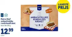 Makro Metro Chef ambachtelijke rundvleeskroket aanbieding
