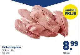 Makro Varkenskophaas aanbieding