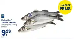 Makro Metro Chef zeebaars kweek aanbieding