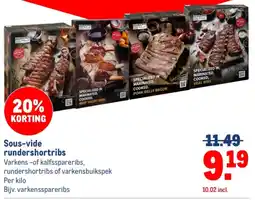 Makro Sous-vide rundershortribs aanbieding