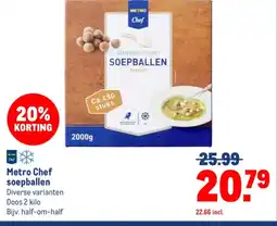 Makro Metro Chef soepballen aanbieding