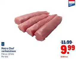 Makro Metro Chef varkenshaas aanbieding