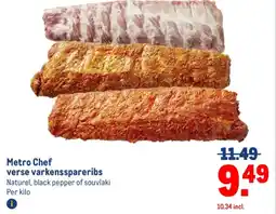 Makro Metro Chef verse varkensspareribs aanbieding