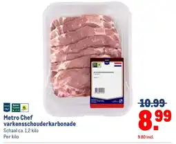 Makro Metro Chef varkensschouderkarbonade aanbieding