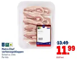 Makro Metro Chef varkensspeklappen aanbieding