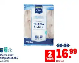 Makro Metro Chef tilapiafilet ASC aanbieding