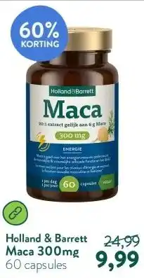 Holland & Barrett Maca 300mg aanbieding
