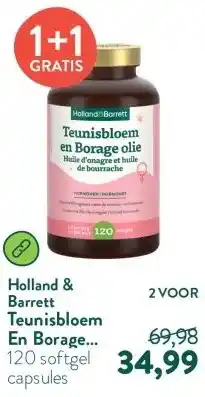 Holland & Barrett Teunisbloem En Borage Olie aanbieding