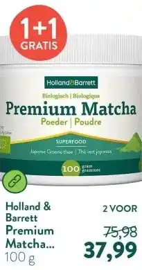 Holland & Barrett Premium Matcha Poeder Biologisch aanbieding
