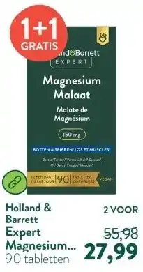 Holland & Barrett Expert Magnesium Malaat 150mg aanbieding