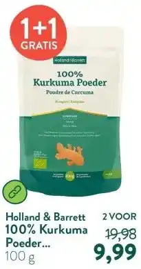 Holland & Barrett 100% Kurkuma Poeder Biologischam aanbieding
