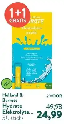 Holland & Barrett Hydrate Elektrolytenpoeder Citroensmaak - 30 sticks aanbieding