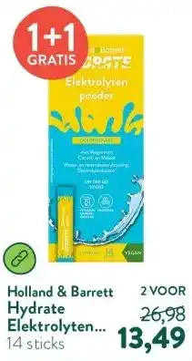 Holland & Barrett Hydrate Elektrolytenpoeder Citroensmaak - 14 sticks aanbieding