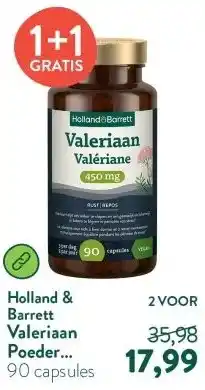 Holland & Barrett Valeriaan Poeder 450mg aanbieding
