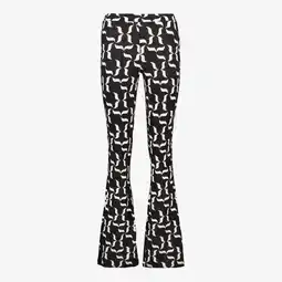 Scapino TwoDay dames flared broek met print zwart wit aanbieding