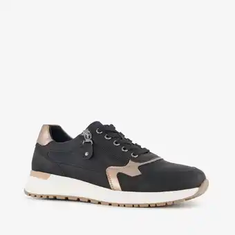 Scapino Blue Box dames sneakers zwart goud aanbieding