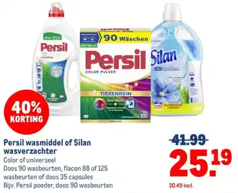 Makro Persil wasmiddel of Silan wasverzachter aanbieding