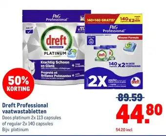 Makro Dreft Professional vaatwastabletten aanbieding