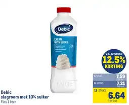 Makro Debic slagroom met 10% suiker aanbieding