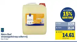 Makro Metro Chef sinaasappelsiroop suikervrij aanbieding