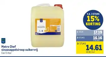 Makro Metro Chef sinaasappelsiroop suikervrij aanbieding