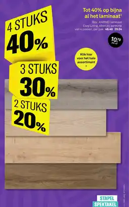 Karwei op bijna al het laminaat aanbieding