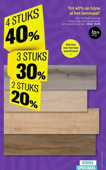 Karwei op bijna al het laminaat aanbieding