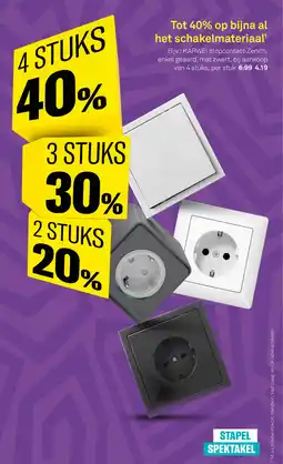 Karwei op bijna al het schakelmateriaal aanbieding
